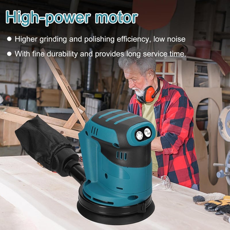 weitol Random Orbit Sander, 5'' Brushless Random Orbit Sander, Cordless Orbital Sander, Storage Bag, max. 24000RPM, 6 Speed variable Orbital Sander, Tool Only - Image 4